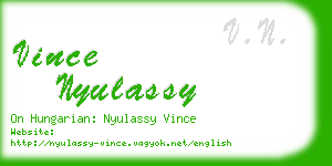 vince nyulassy business card